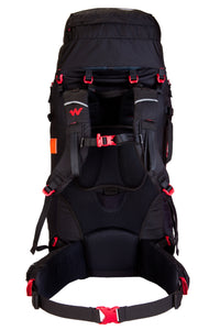 Wildcraft Gangotri Pro 65 L rucksack in Black - top lid