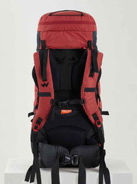 Wildcraft Gangotri 55 L rucksack in Red Black - top lid