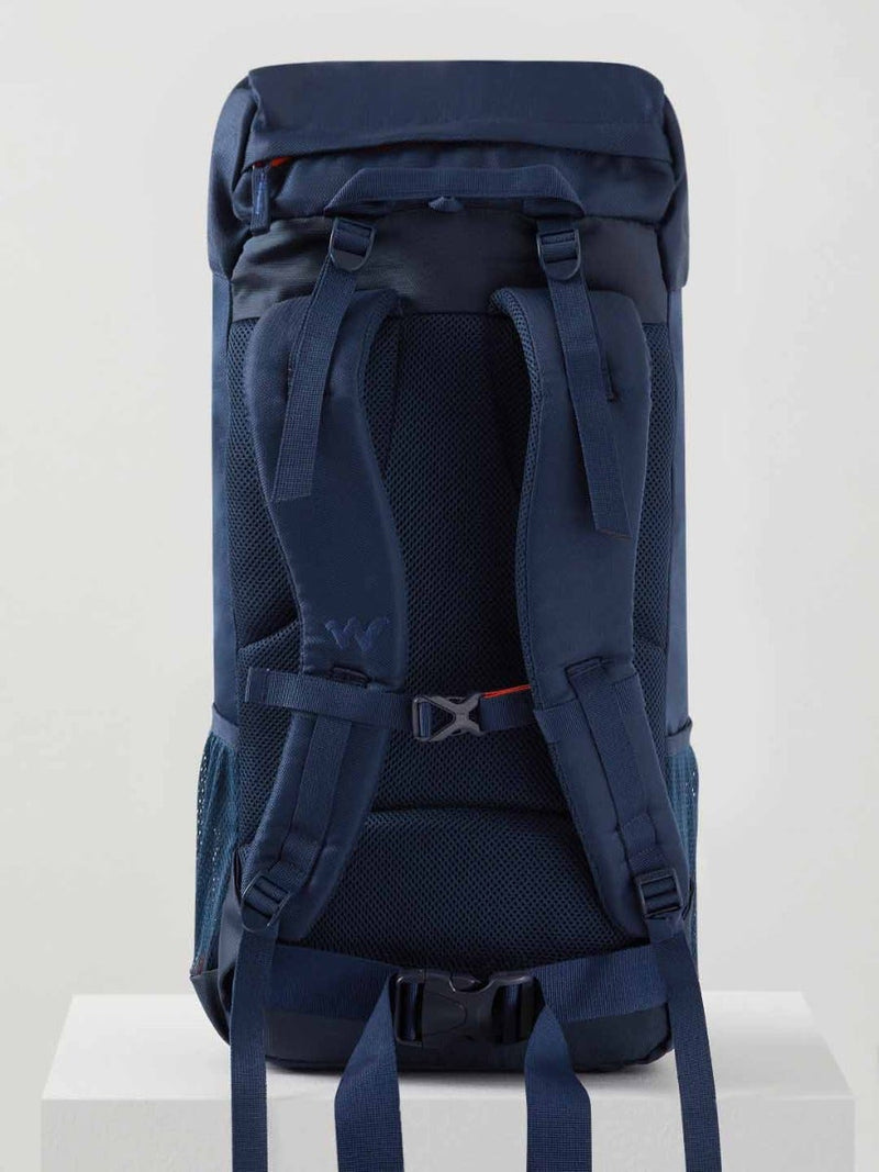 Wildcraft Verge 2 35 L hiking rucksack in Dark Blue - top pocket detail