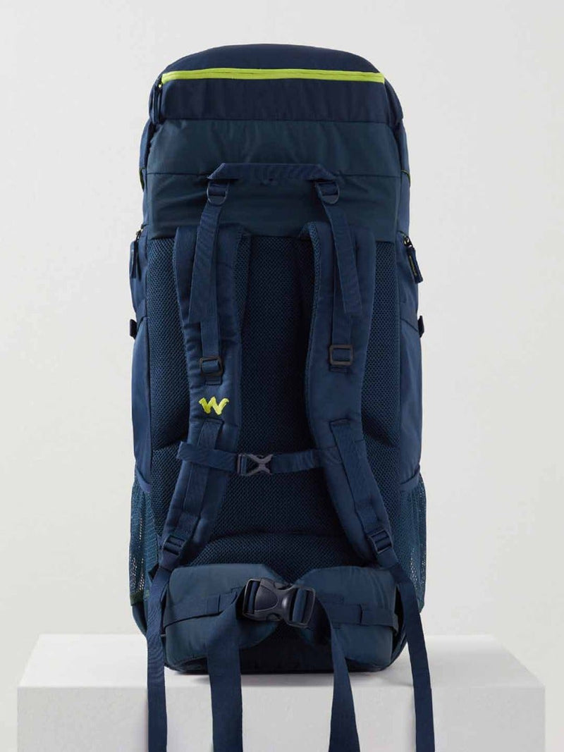 Wildcraft Verge 2 60 L hiking rucksack in Dark Blue - top pocket detail