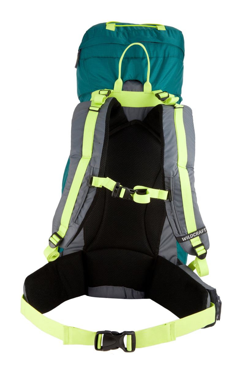 Wildcraft Trailblazer trekking rucksack in Teal - detail