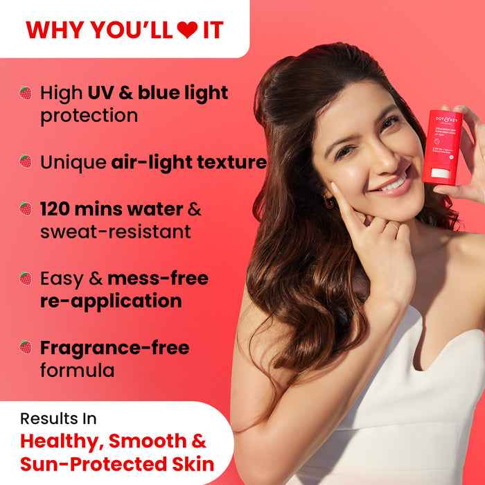 Dot & Key Strawberry Sunscreen Stick, In-Vivo Tested SPF 50+ PA++++