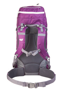 Wildcraft Rock & Ice 40 L rucksack in Purple - lid detail