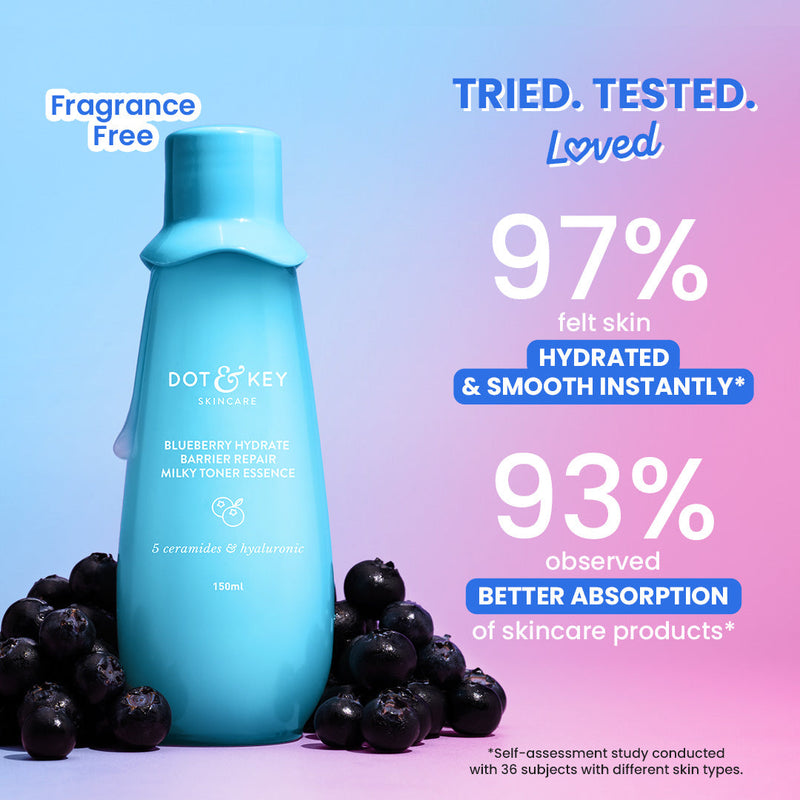 Dot & Key Blueberry Hydrate Barrier Repair Milk Face Toner how to use