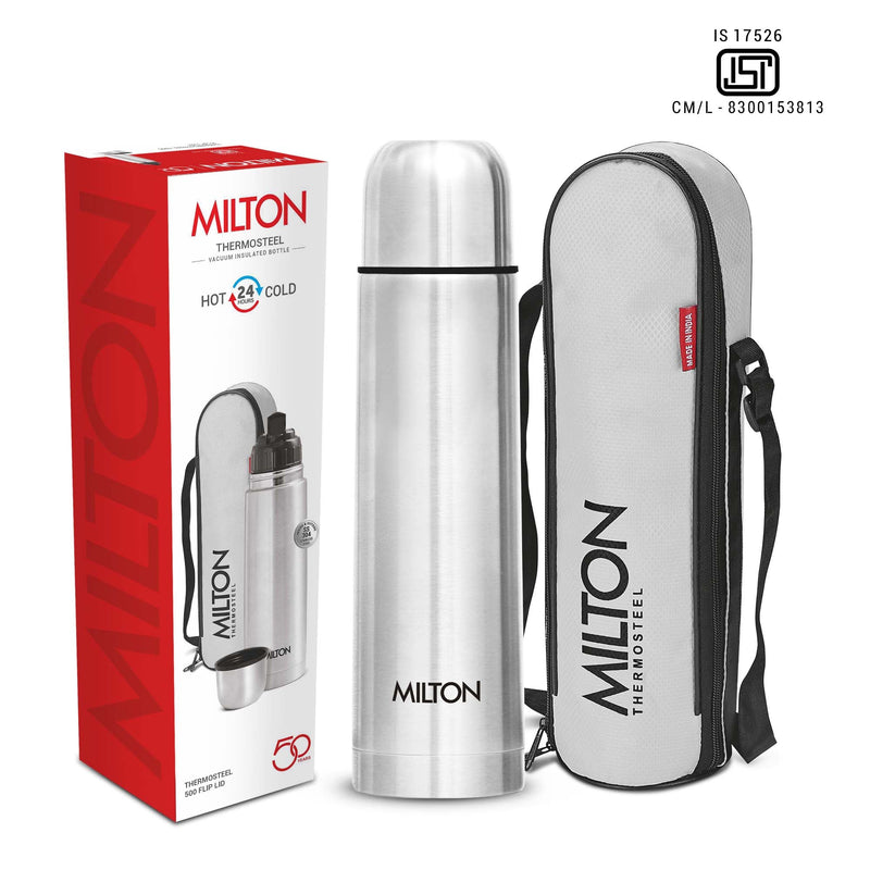 Milton Flip Lid Thermosteel Bottle — front view
