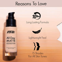 Nykaa All Day Matte Foundation — front view