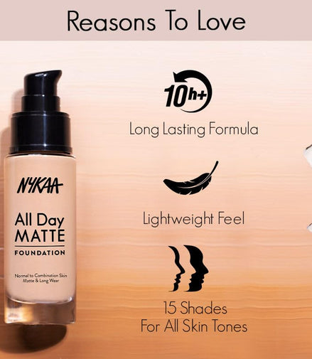 Nykaa All Day Matte Foundation - Ivory 01