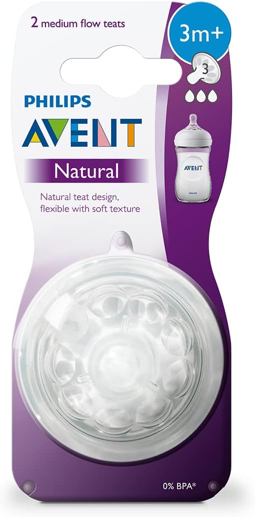 Philips Avent Natural Medium Flow Teat 3M+ features