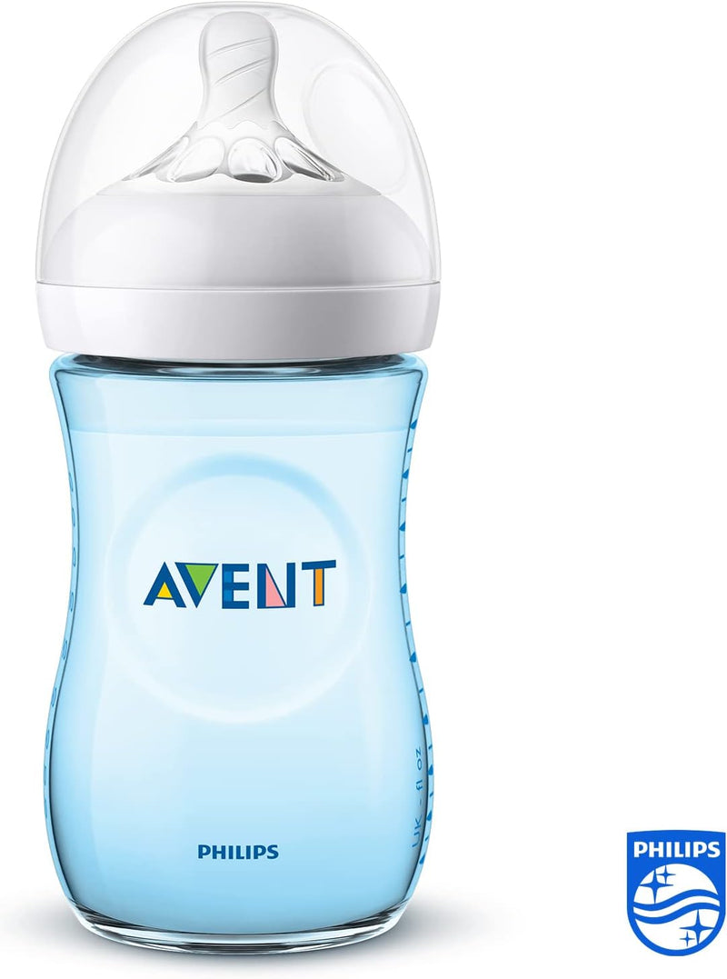 Philips Avent Natural 2.0 9oz Blue Bottle front