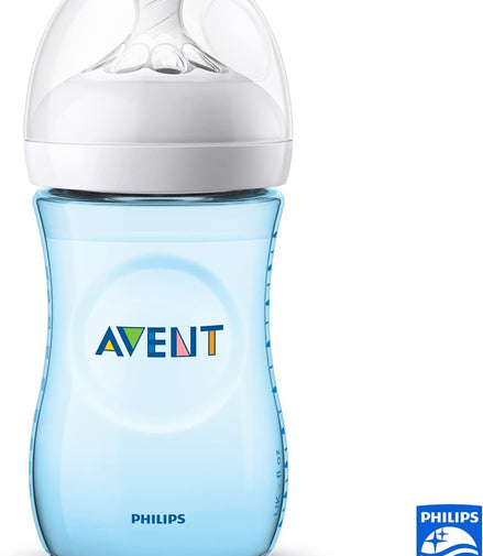 Philips Avent Natural 2.0 9oz Blue Bottle front