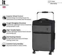 IT Luggage Debonair "World's Lightest" Softside Trolley — Black