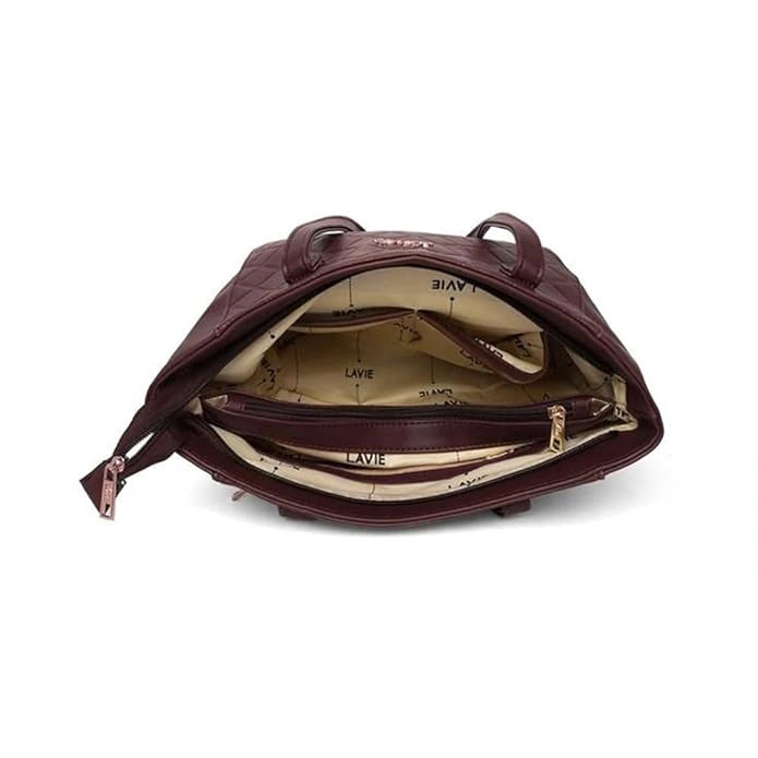 Lavie Bets Emboss Tote Handbag — Deep Pink
