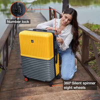 IT Luggage Istanbul Hard Trolley — Yellow Grey (28″ Check-in)