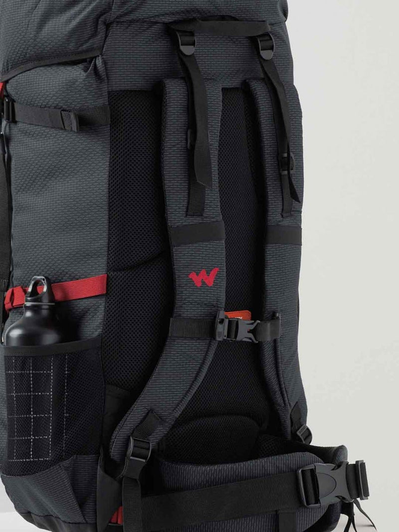Wildcraft Rock & Ice 50 L rucksack in Black - hydration sleeve