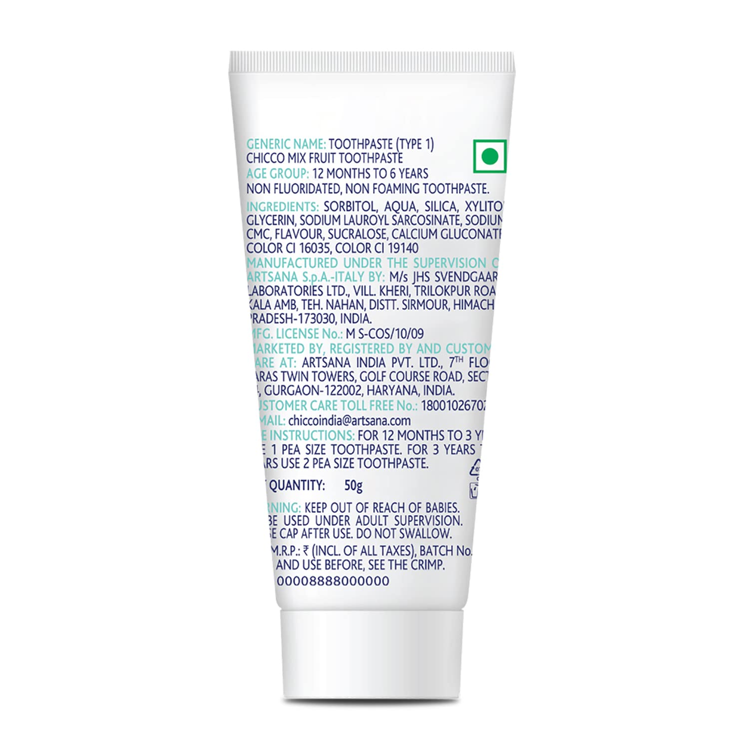 Chicco Toothpaste (0–6 Years) – Gentle & Safe Oral Care