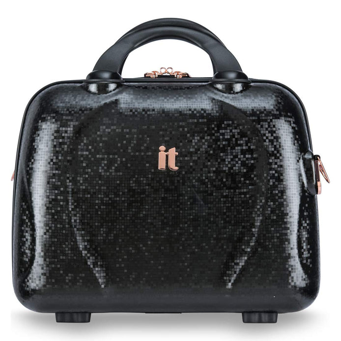 IT Luggage Sparkle Black Vanity Case
