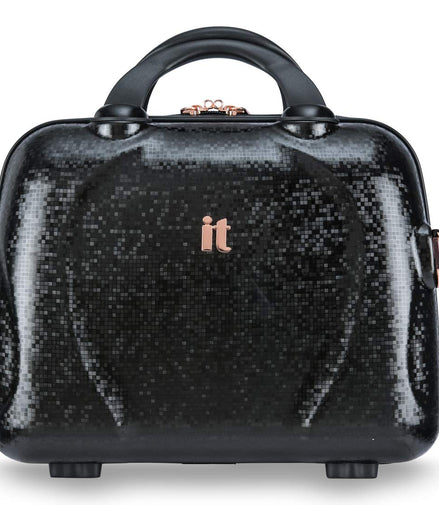 IT Luggage Sparkle Black Vanity Case
