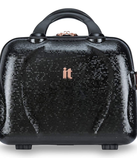 IT Luggage Sparkle Black Vanity Case