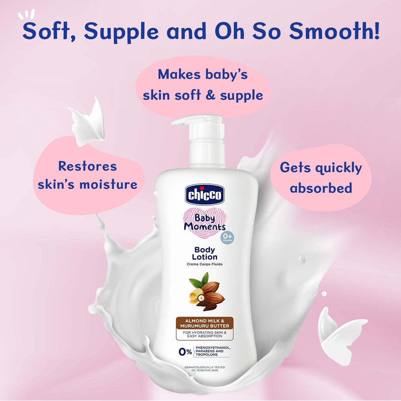 Chicco Baby Moments Body Lotion for Babies | Almond Milk & Murumuru Butter, 100ml | Quick Absorb Formula with Natural Ingredients for Ultra Soft Skin - image 2 of 27 - COSMETIC
