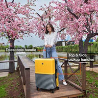IT Luggage Istanbul Hard Trolley — Yellow Grey (28″ Check-in)