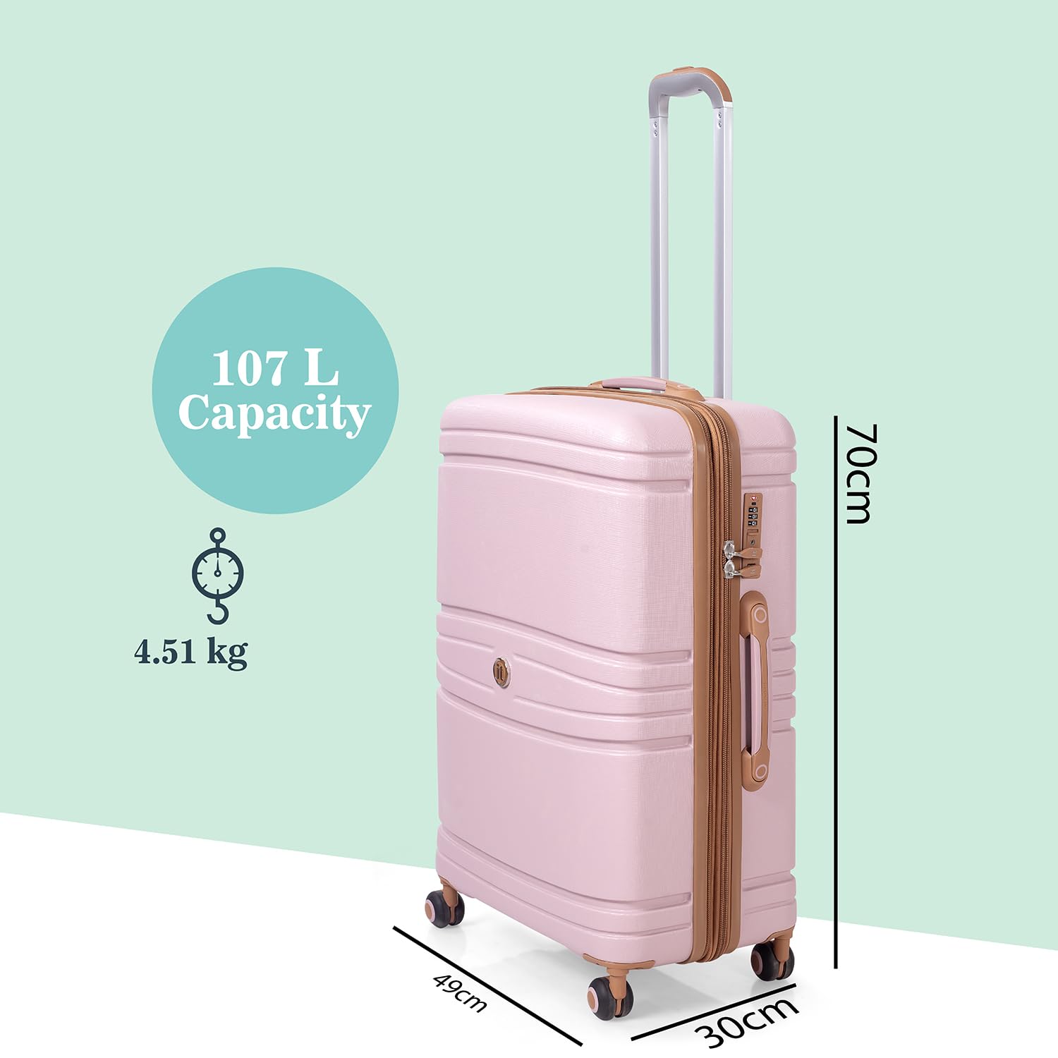 IT Luggage Quintessential Mauve Trolley Bag