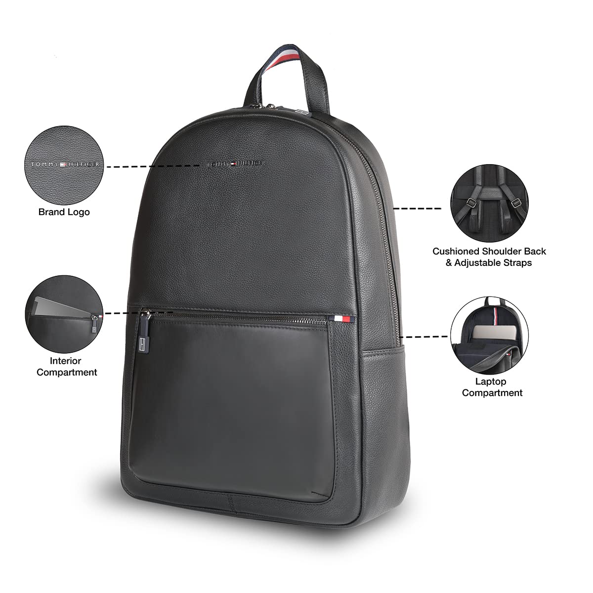 Tommy Hilfiger Rochester Black Laptop Backpack