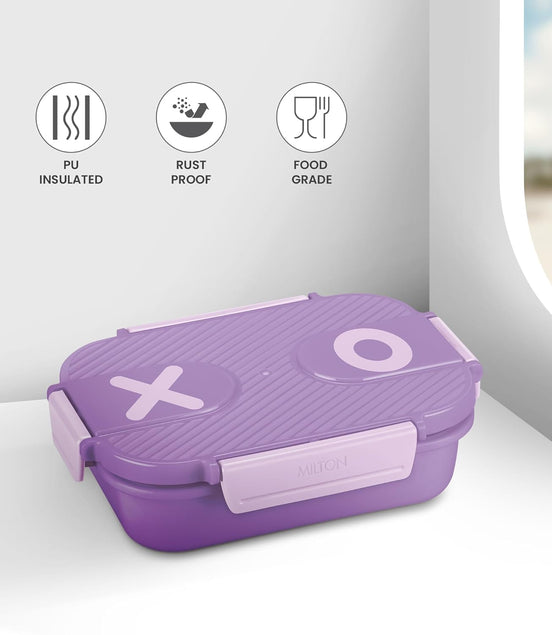 MILTON Wondermeal PU Insulated 680 ml I Leak Proof with Side Lock I Tiffin Box for School