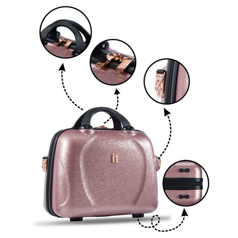 IT Luggage Sparkle Pink Vanity Case