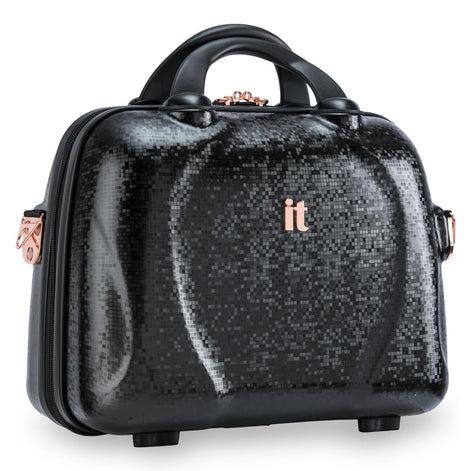 IT Luggage Sparkle Black Vanity Case