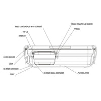 Milton Snap Lock Tiffin — angle view