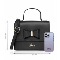 Lavie Bow Small Satchel Handbag — Off White