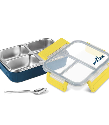 Milton Fun Feast 3-Compartment Lunch Box Dark Blue