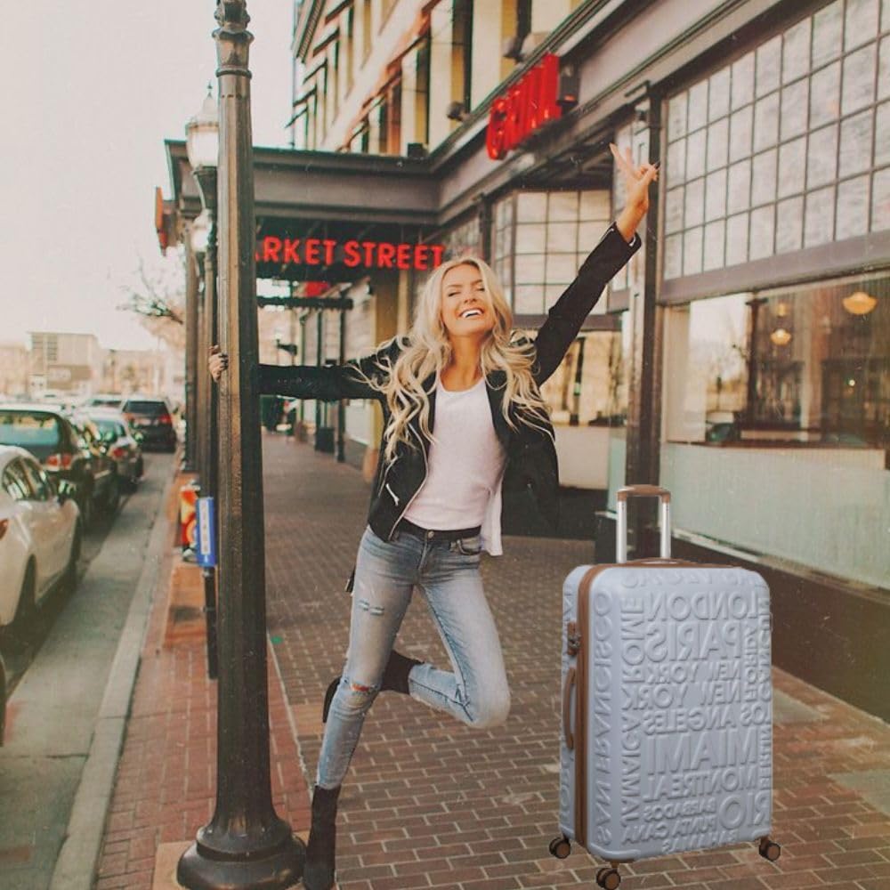 IT Luggage Destinations Pearl Blue Trolley Bag