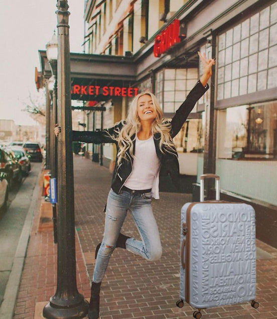 IT Luggage Destinations Pearl Blue Trolley Bag