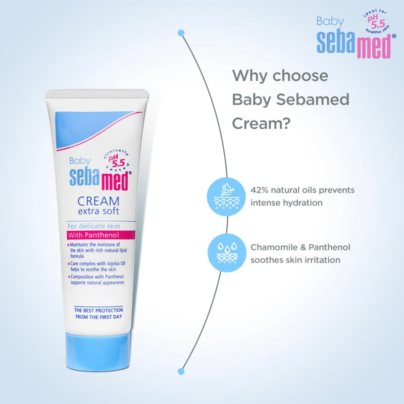 Sebamed Baby Extra Soft Cream 50ml — soap-free and dermatologically tested