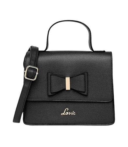 Lavie Bow Small Satchel Handbag — Off White
