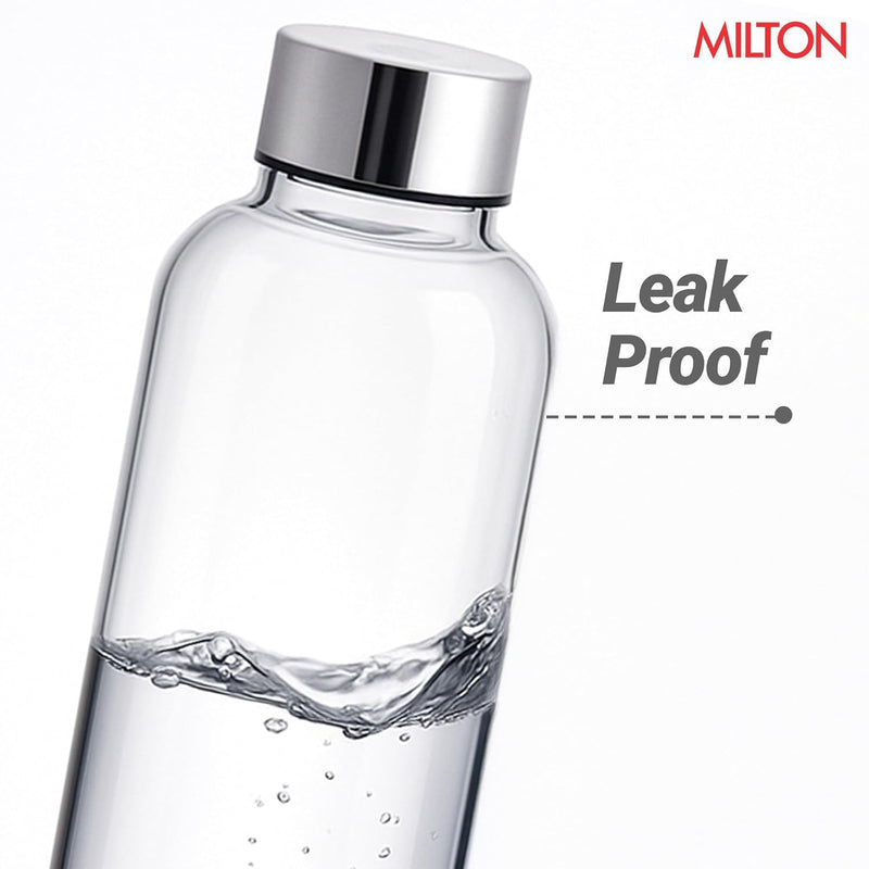 Milton Costa Plastic Water Bottle 1000ml Transparent — back view