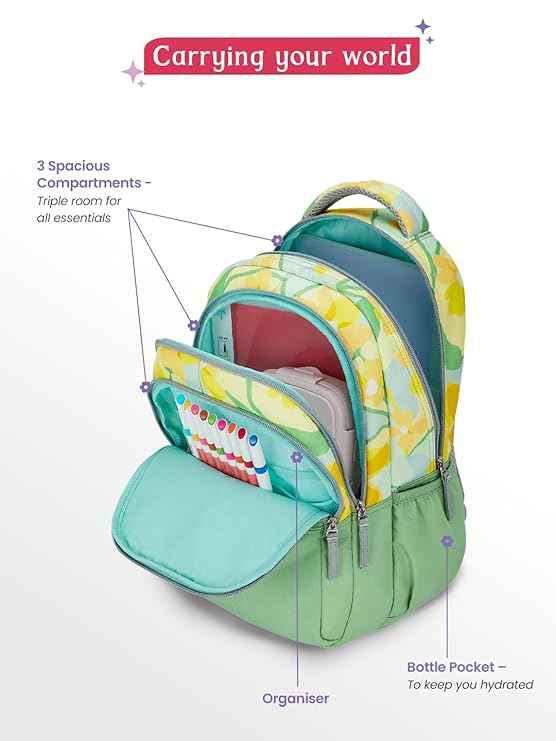 Genie Sunflora School Bag - image 4 of 6 - Backpack