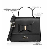Lavie Bow Small Satchel Handbag — Off White