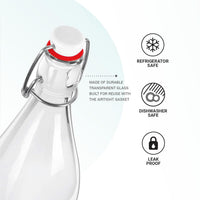 Milton Aqua Delite Glass Bottle — back view
