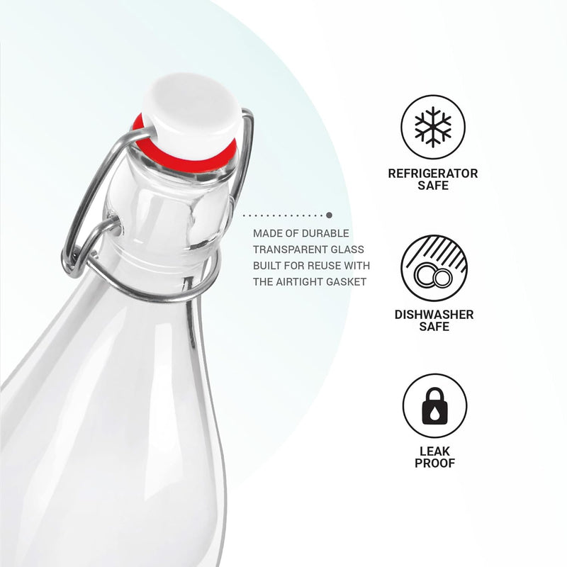 Milton Aqua Delite Glass Bottle — back view