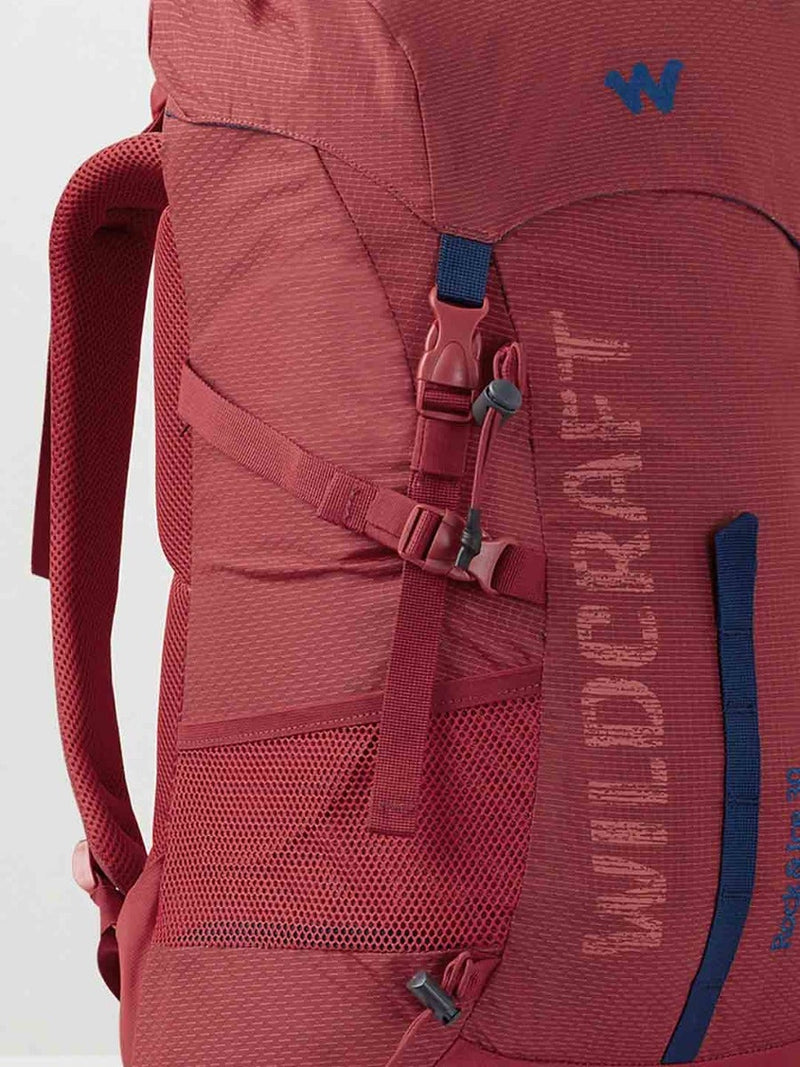 Wildcraft Rock & Ice 30 L rucksack in Red - waist belt