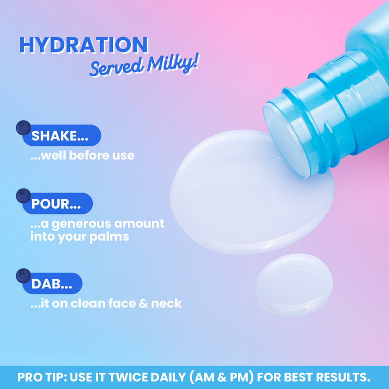 Dot & Key Blueberry Hydrate Barrier Repair Milk Face Toner texture