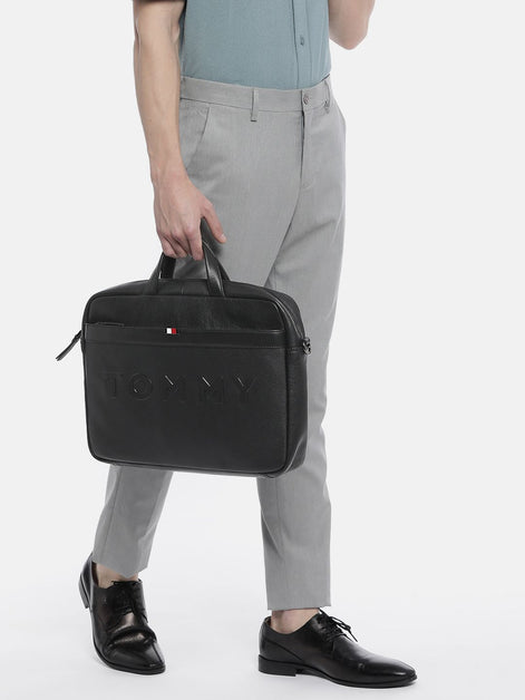 Tommy Hilfiger Black Galveston Laptop Bag