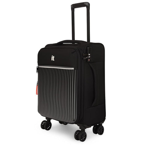 IT Luggage The Lite Black Trolley Bag