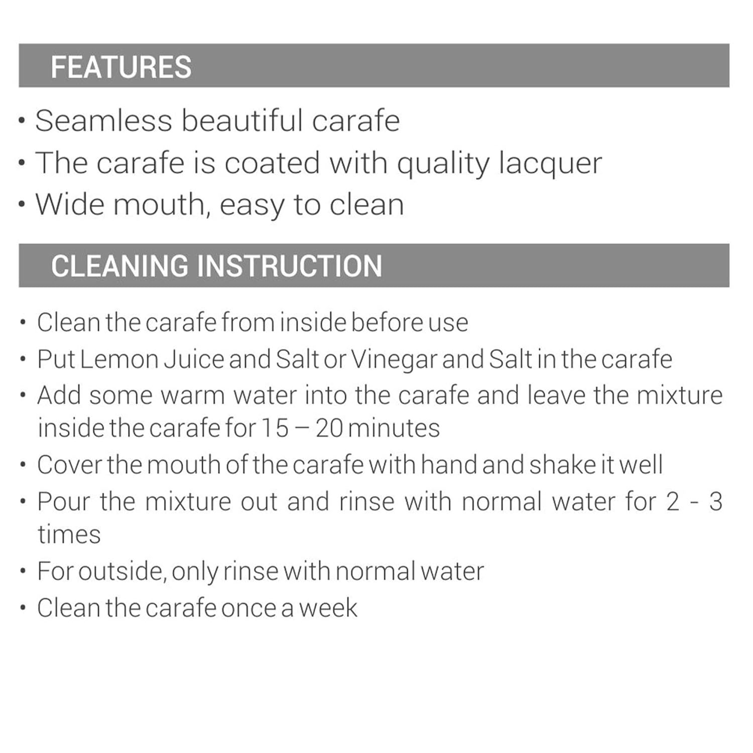 Milton Copper Carafe Water Bottle - 1250ml