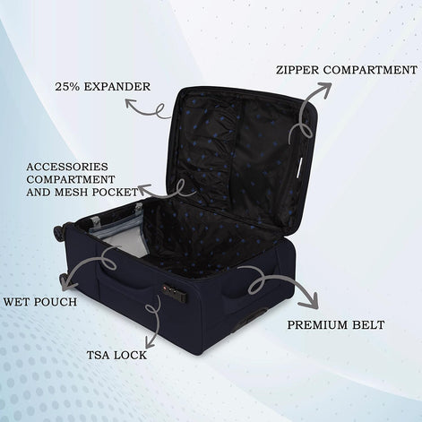 IT Luggage The Lite Lapis Blue Trolley Bag