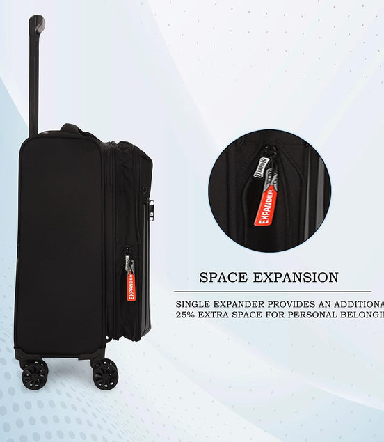 IT Luggage The Lite Black Trolley Bag