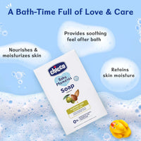 Chicco Baby Moments Soap — Gentle Moisturizing Bath (Pack of 3, 75g)