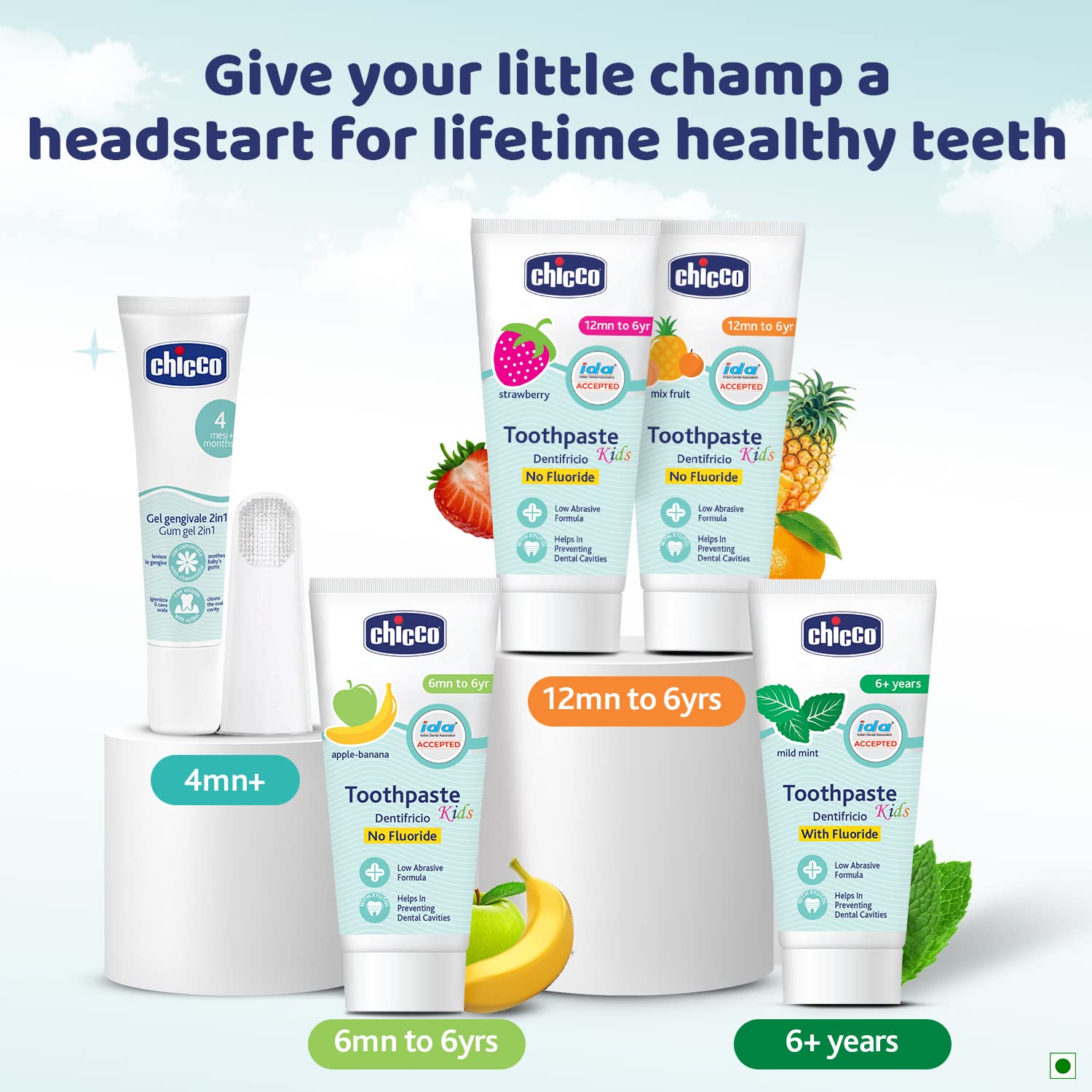 Chicco Toothpaste (0–6 Years) – Gentle & Safe Oral Care